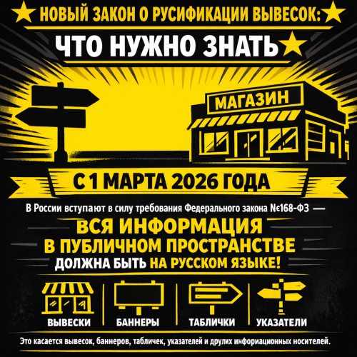 Новый закон о русификации вывесок: что нужно знать